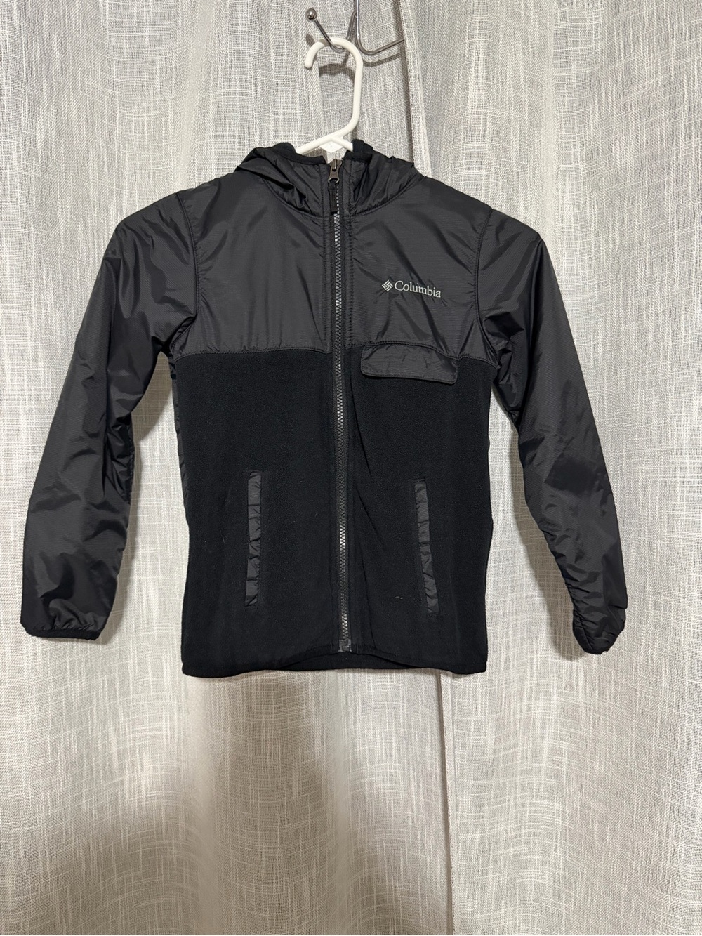 Columbia Boys Steens Mt II Overlay Full Zip Fleece Jacket Black Size S